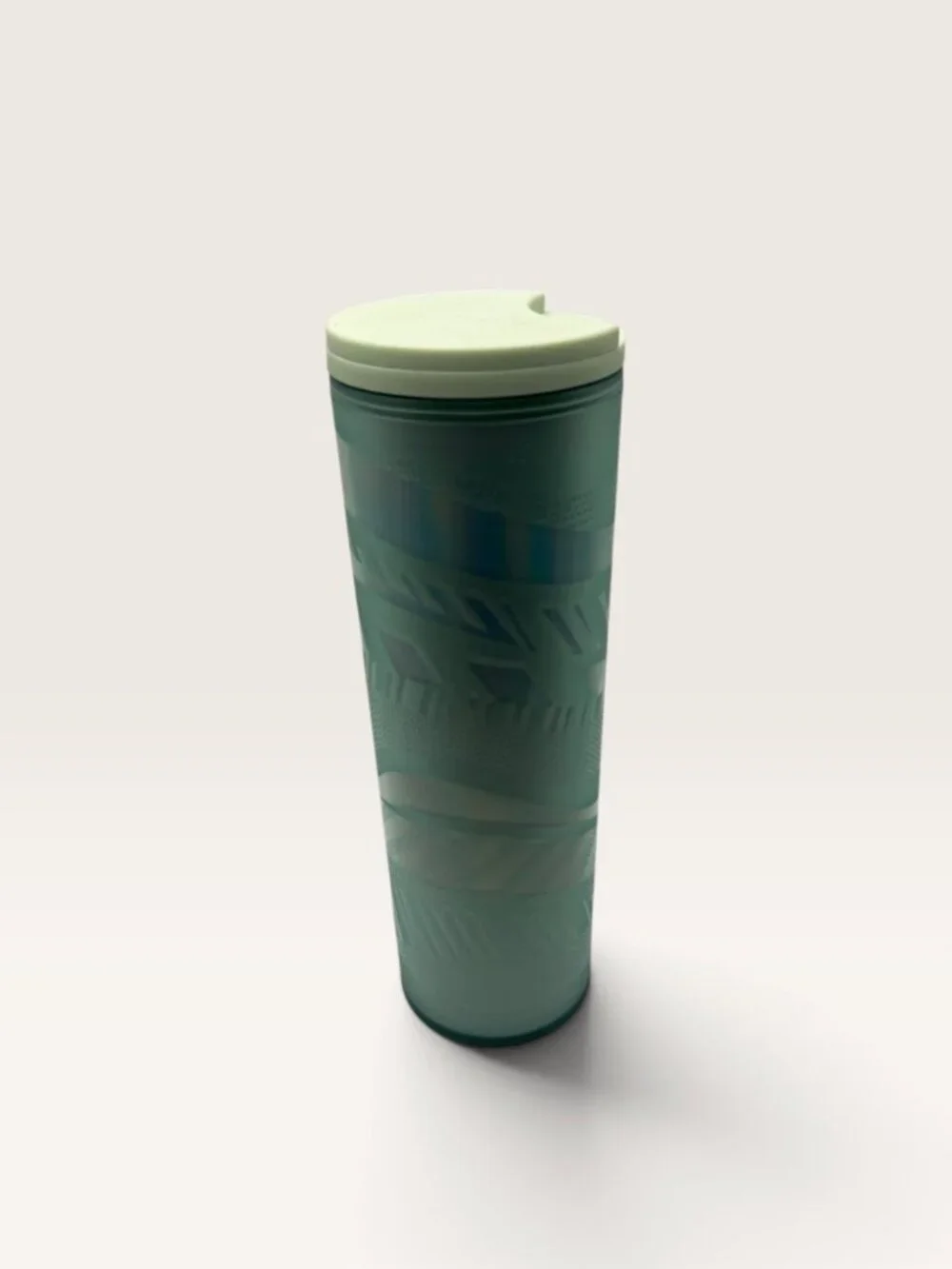 Starbucks light mint green iridescent 16 ounce tumbler with lid, no straw